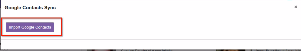 Import Google Contacts