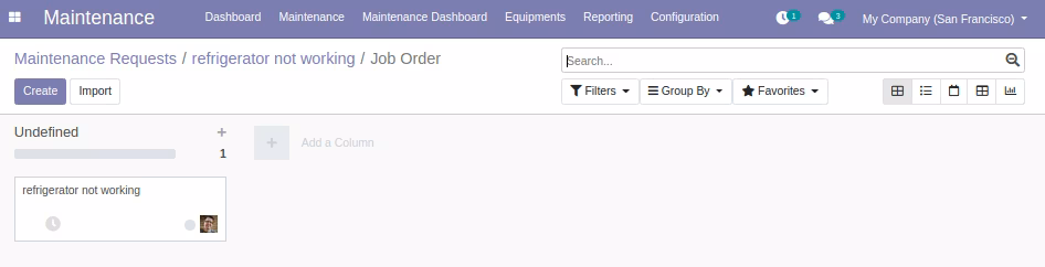 Job Orders Form View