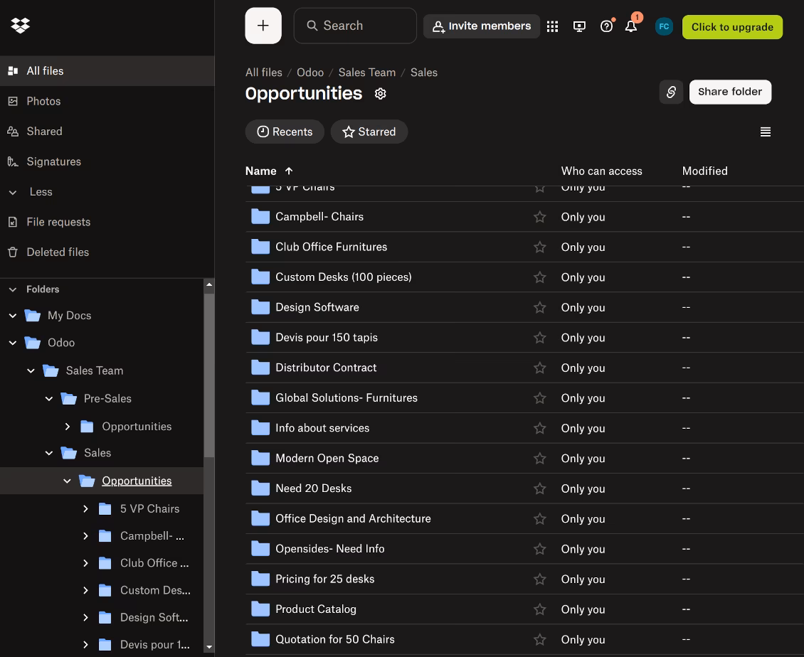 Dropbox sync