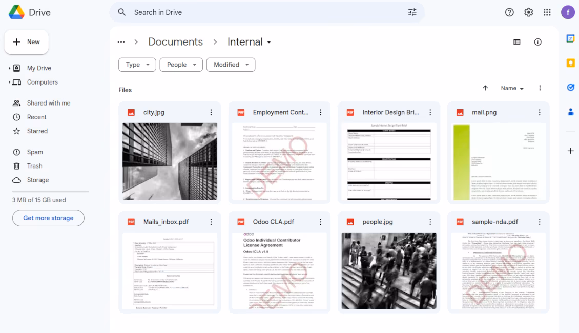 Workspace synced with the cloud client