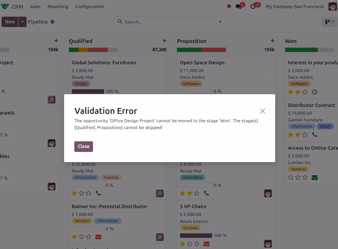 CRM: no state skipping