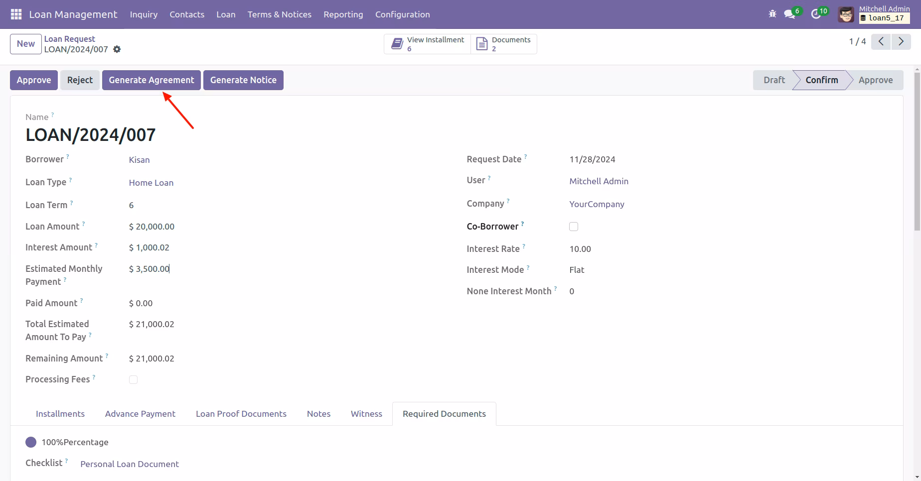 Loan Management Workflow
