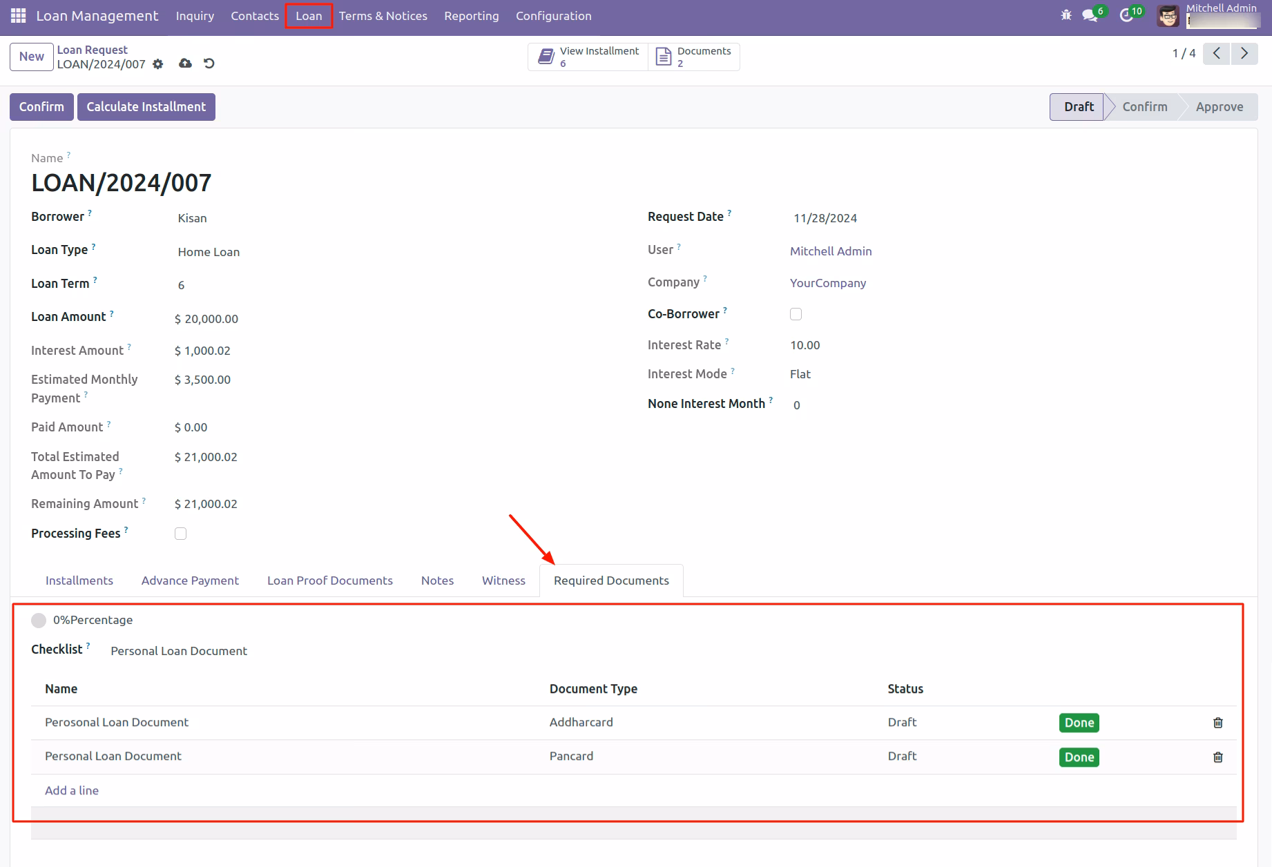 Loan Management Workflow