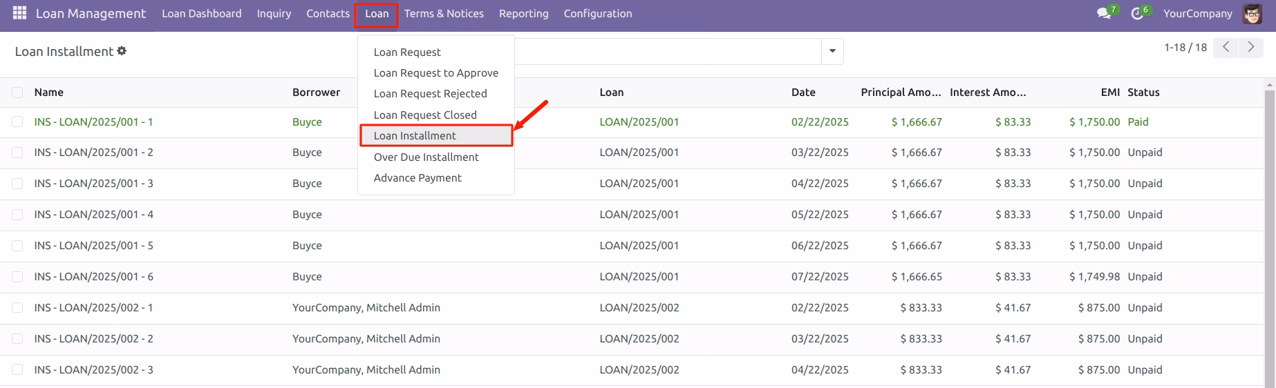 Loan Management Workflow
