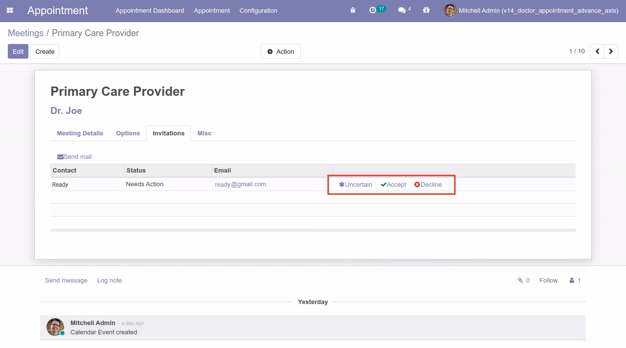 Accept Booking confirmation for apps