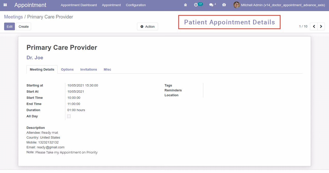 Doctor Services booking module