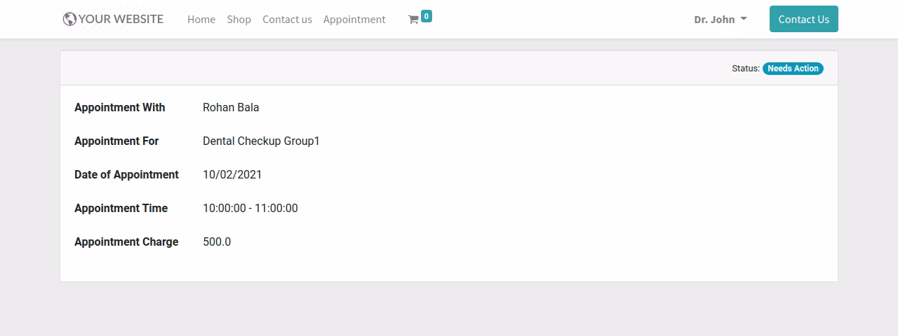 Doctor Availability in Calender app,Patient Appointment Booking information Detail View