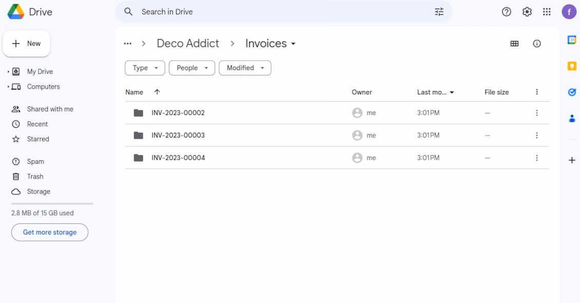 Google Drive subdirectories