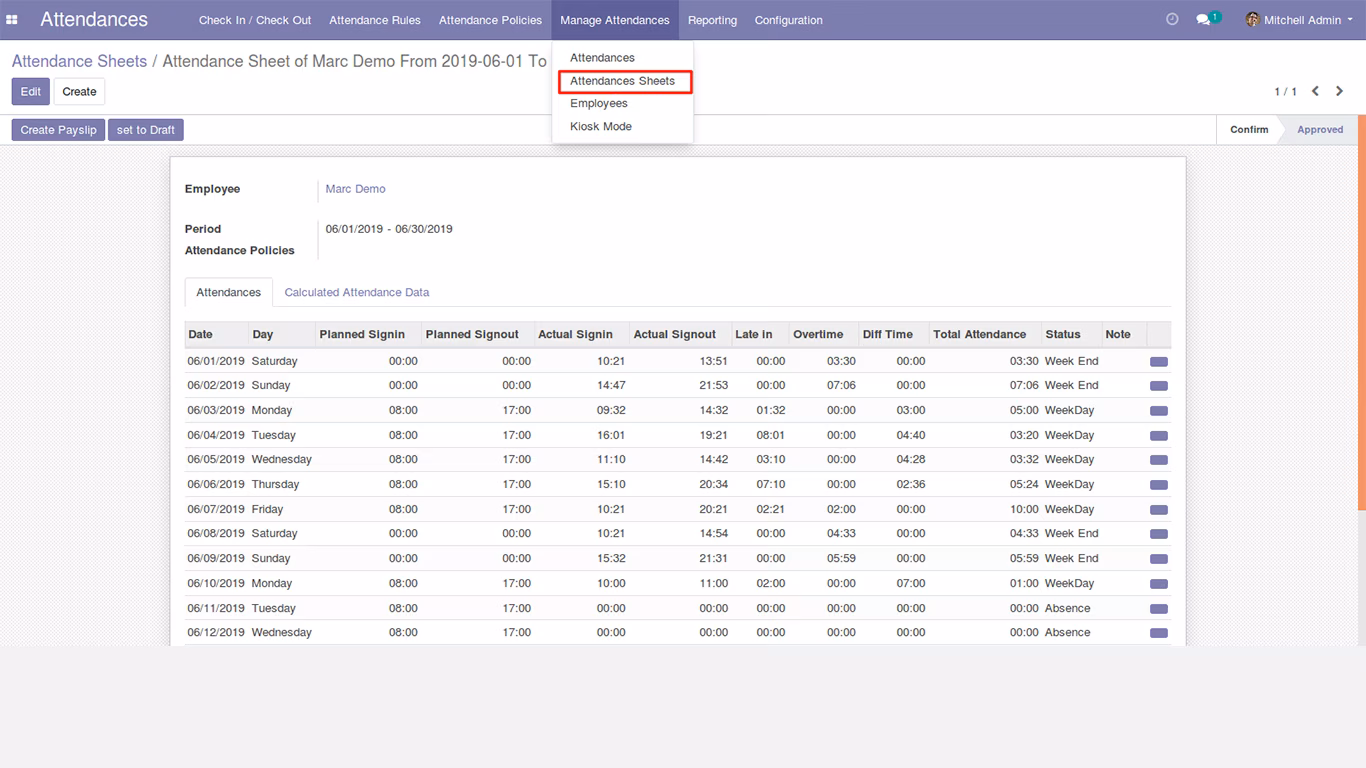 HR Attendance OverTime