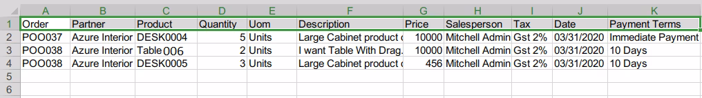 Import purchase order barcode data in community, enterprise