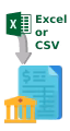 Import Bank Statement Lines, wizard in, import bridge in, bank statement import