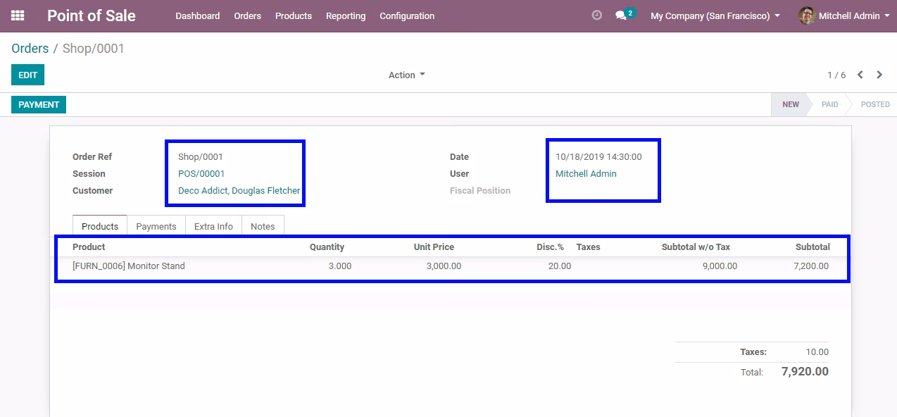 Import bulk order in pos order in