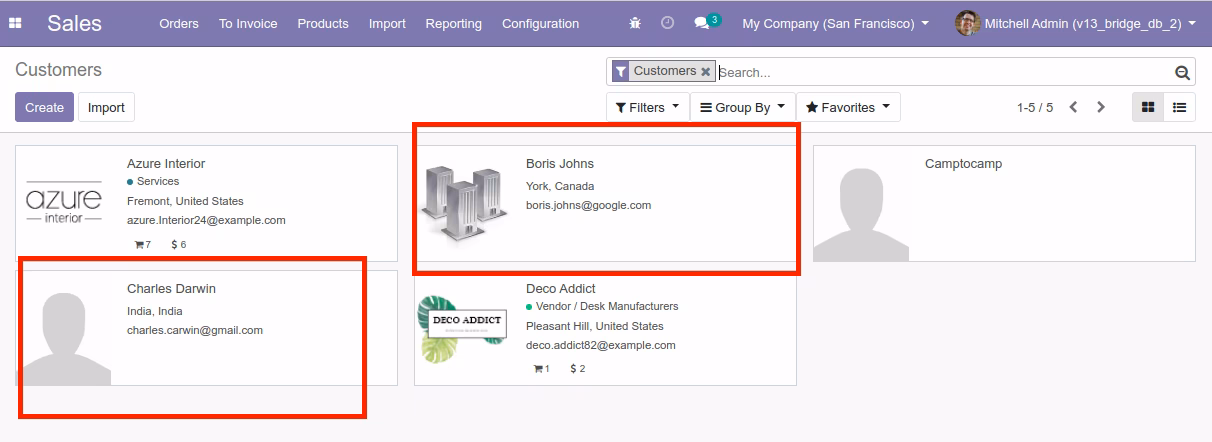 Import partners data in