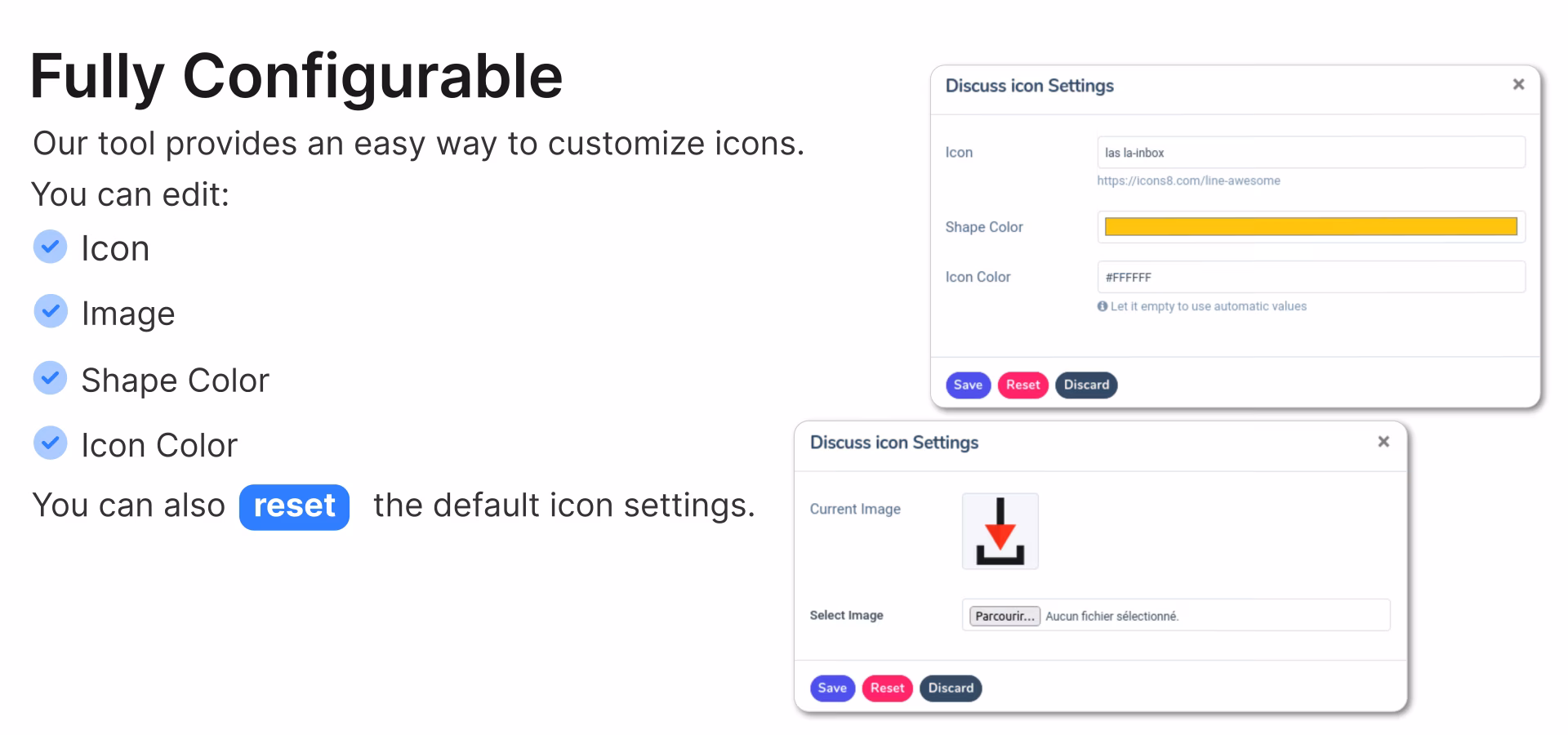 Butterfly Icons settings