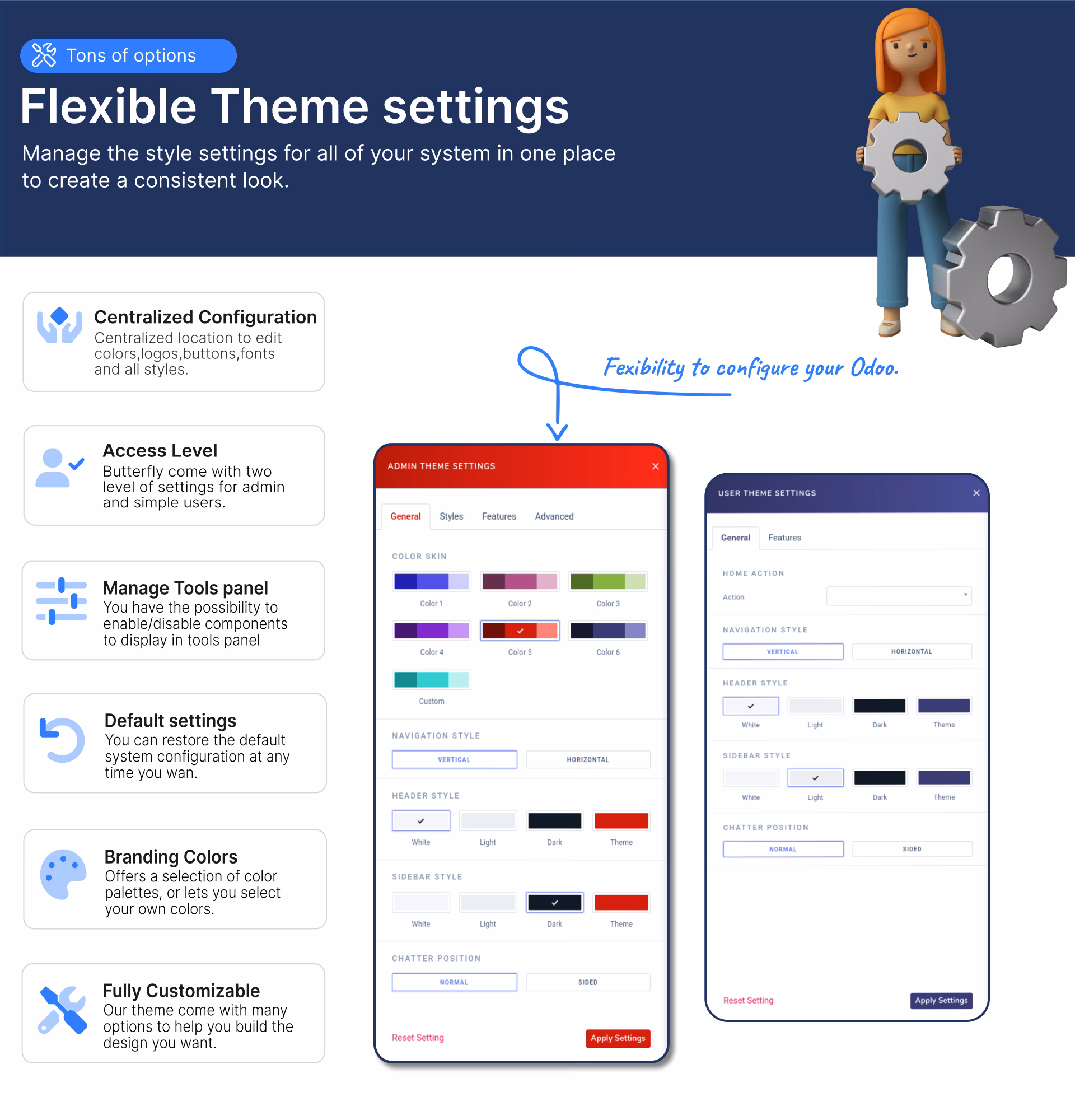 Butterfly Theme Settings