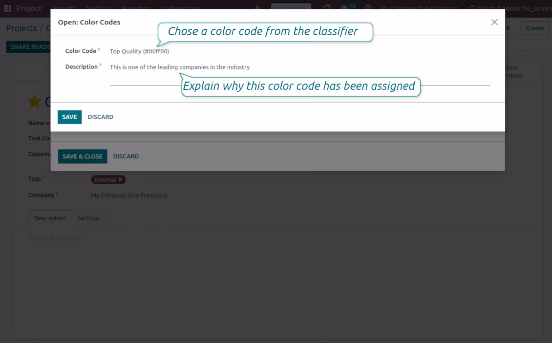 Color code: partner notes