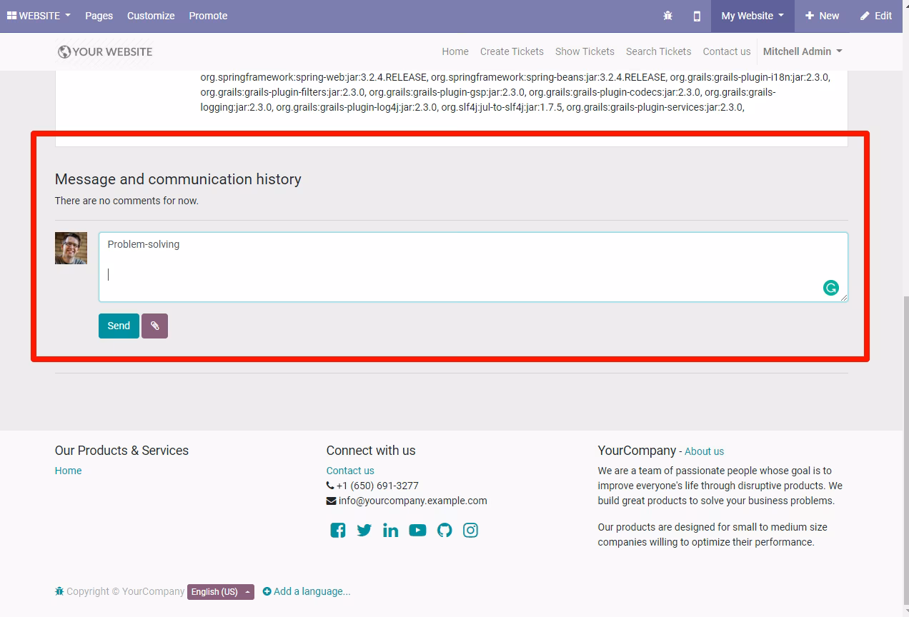 website helpdesk in 