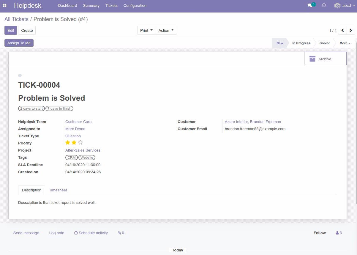 Kanban View - Tickets with Status
