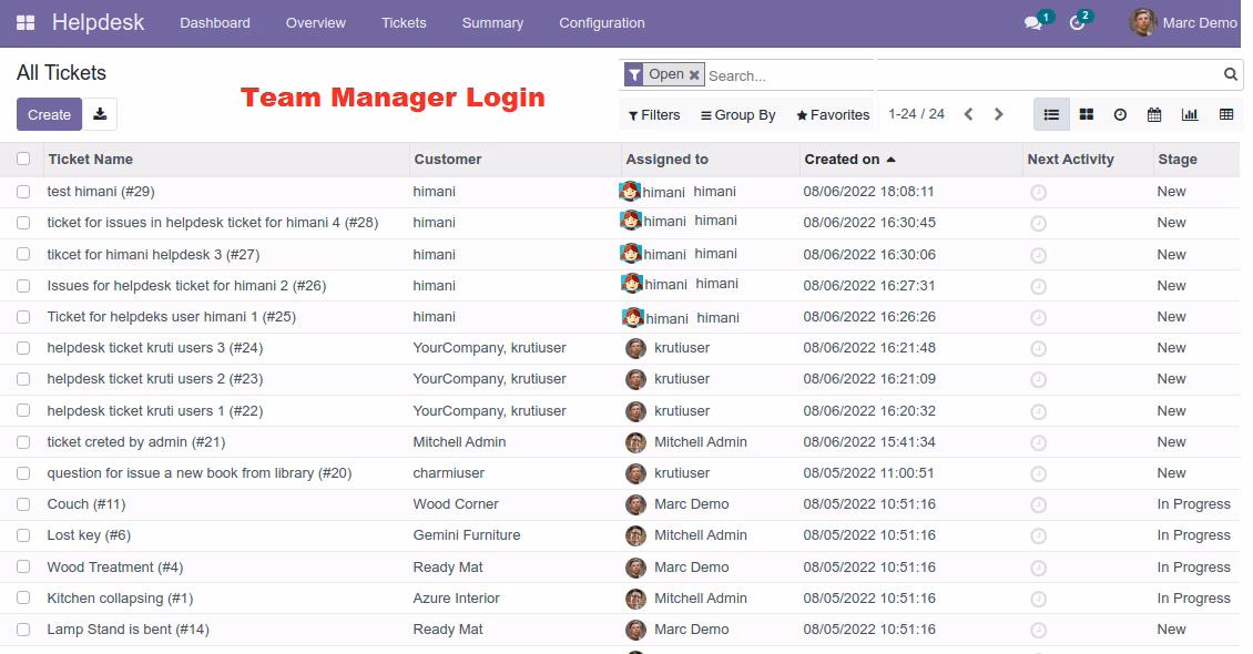 team manager apps helpdesk