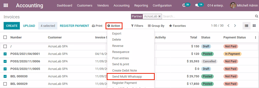 ChatRoom, WhatsApp Action Menu Marketing