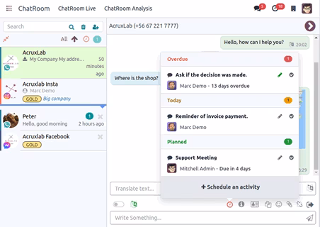 ChatRoom main view, WhatsApp ChatRoom main view, WhatsApp