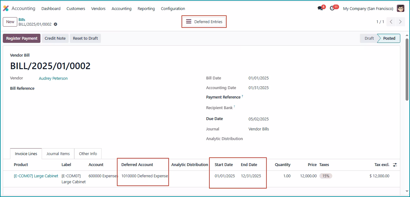 Deferred expense