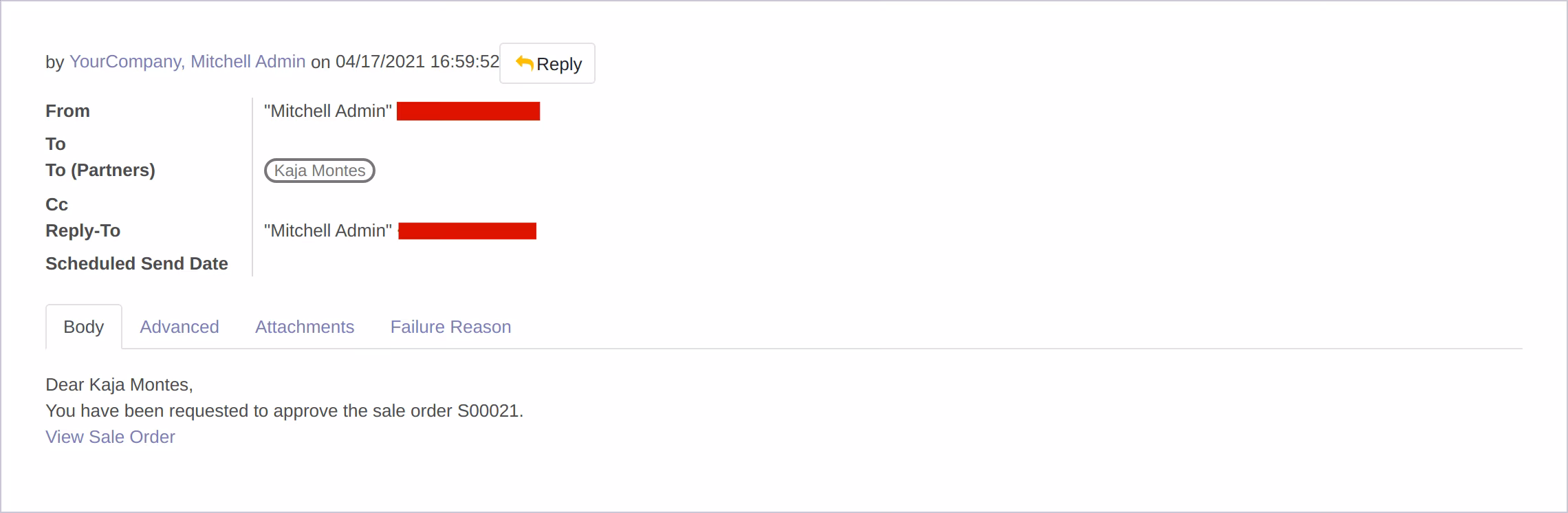 Email Example