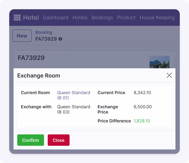 Room Exchange After Check-in