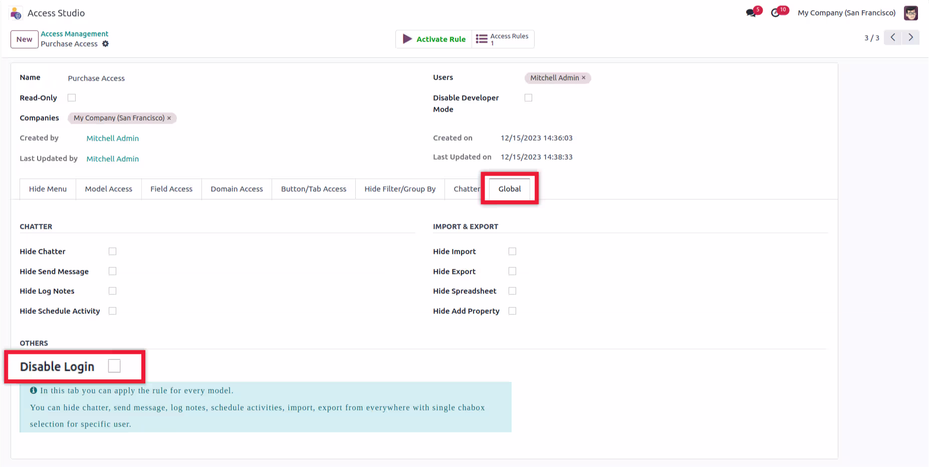  Onvodo® Hide Tab/Page