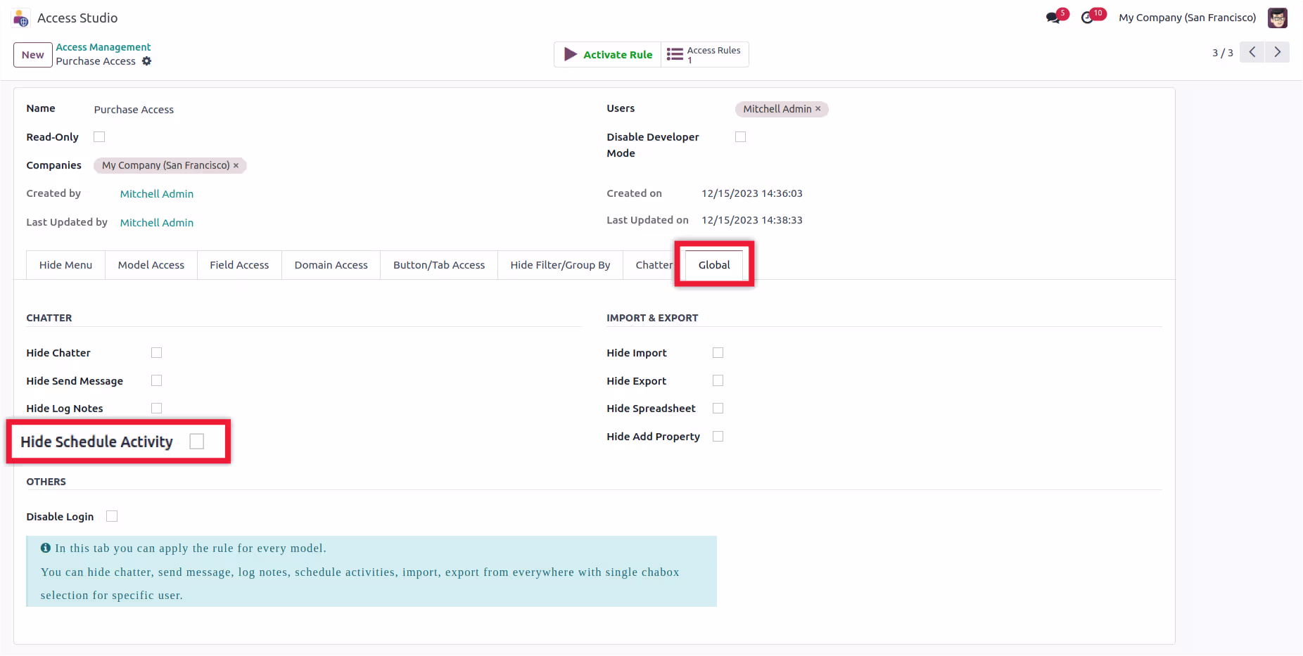  Onvodo® Hide Tab/Page