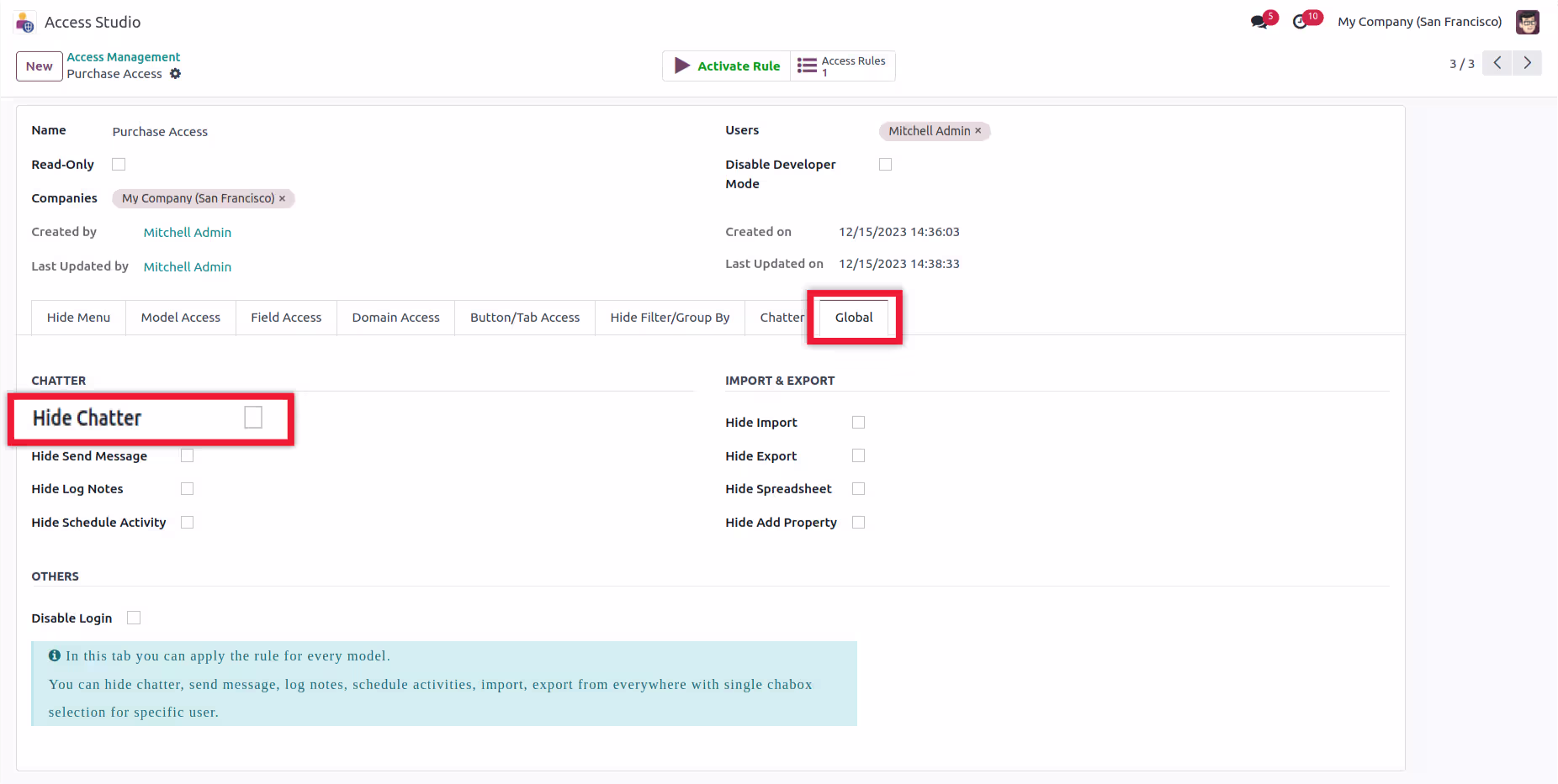  Onvodo® Hide Tab/Page
