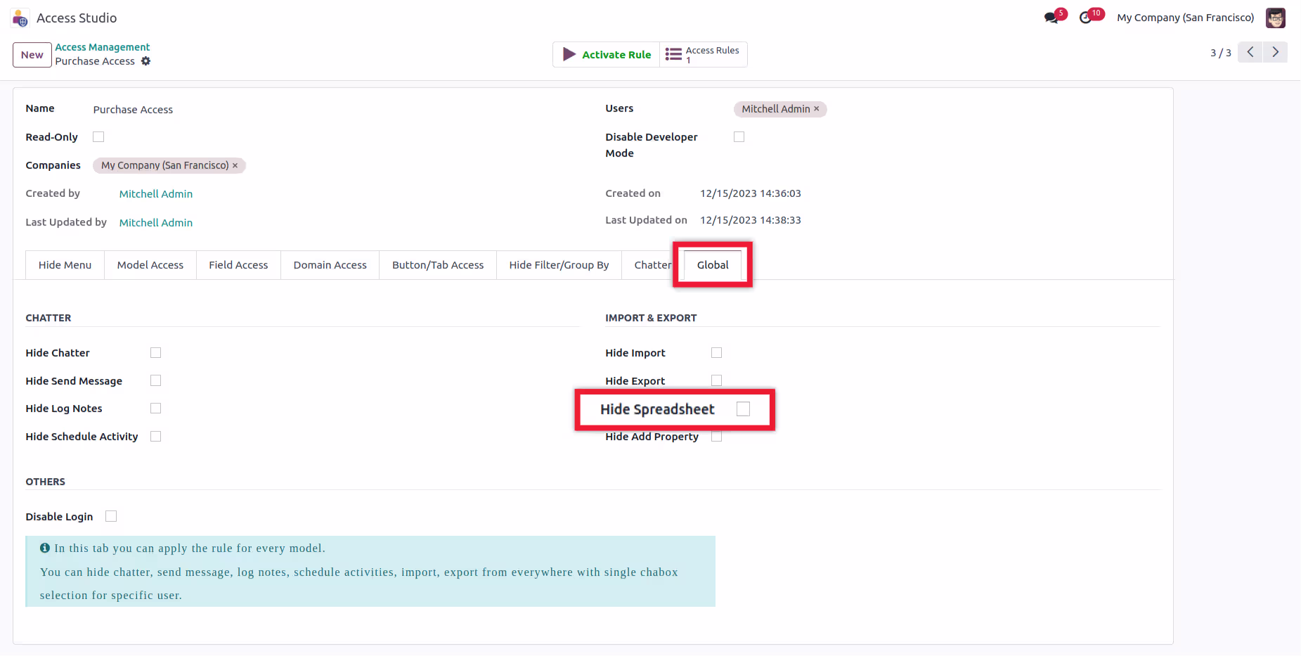  Onvodo® Hide Tab/Page