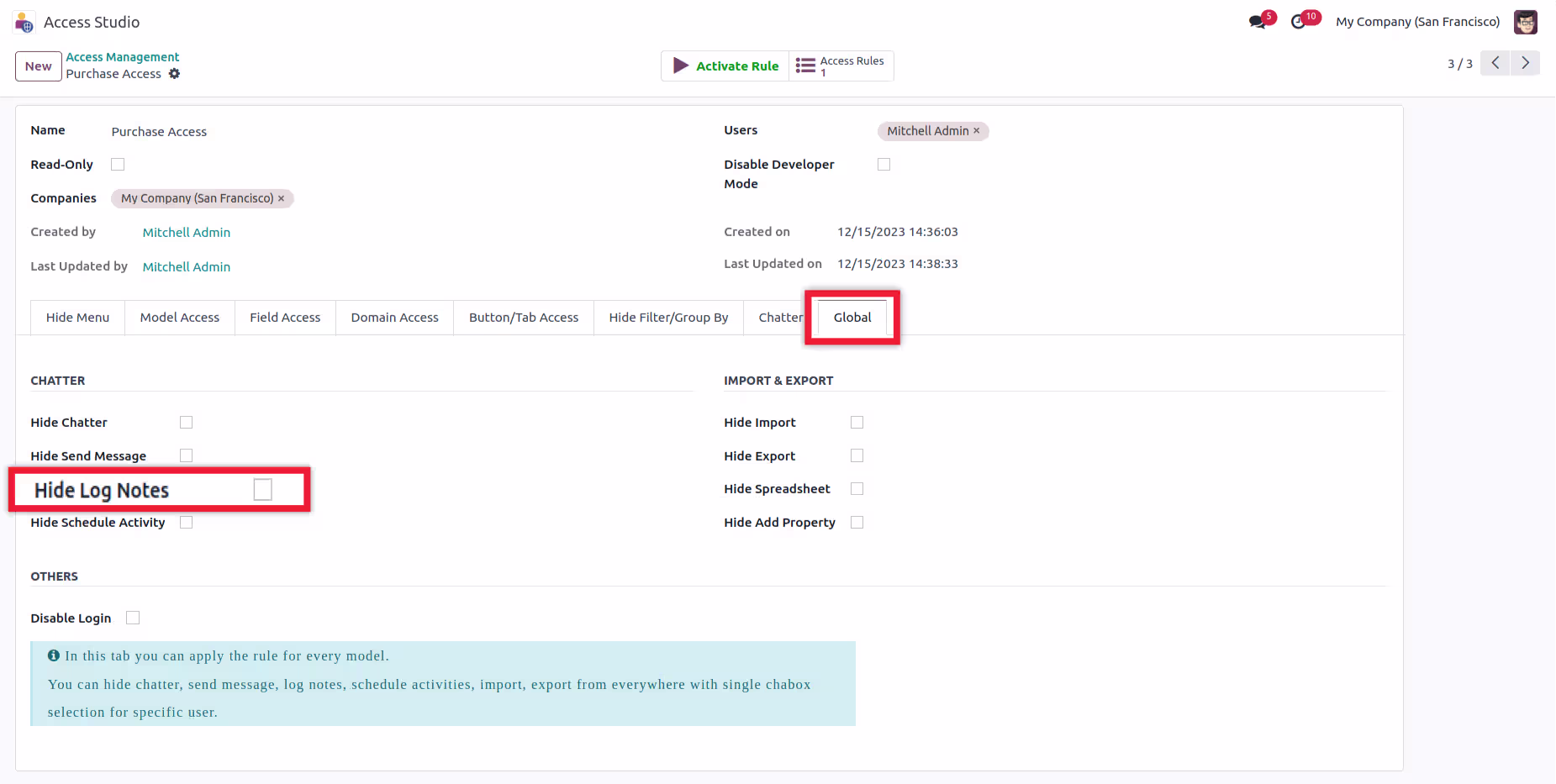 Onvodo® Hide Tab/Page
