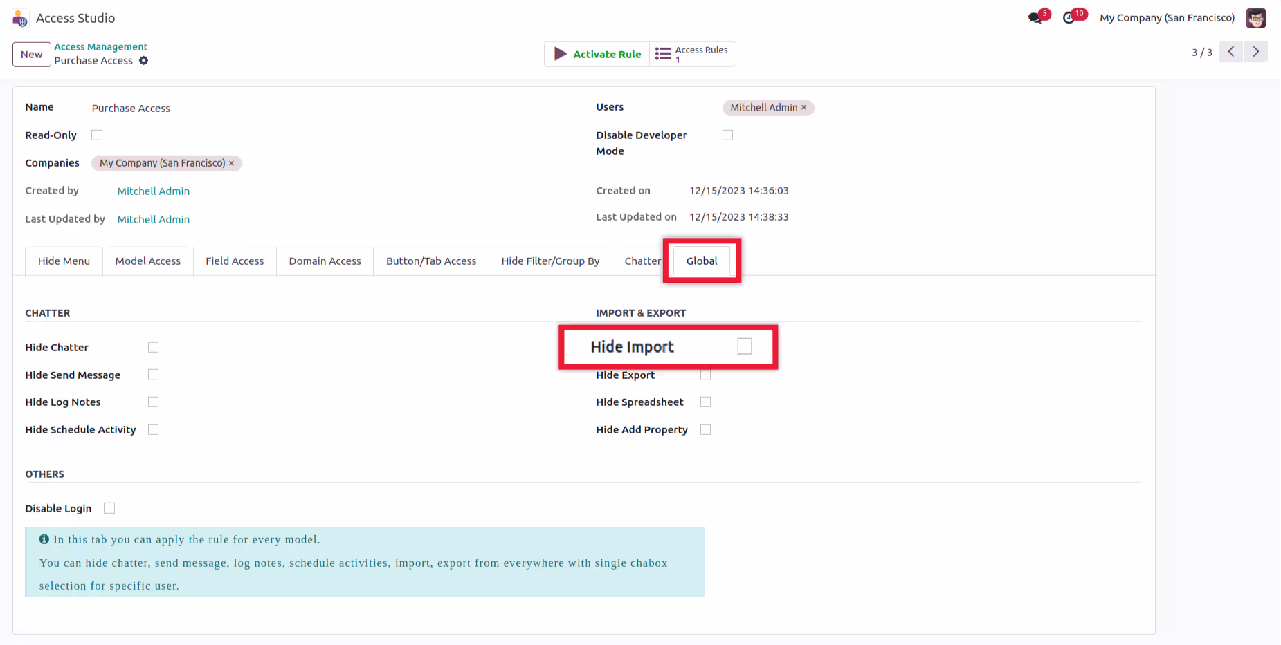  Onvodo® Hide Tab/Page