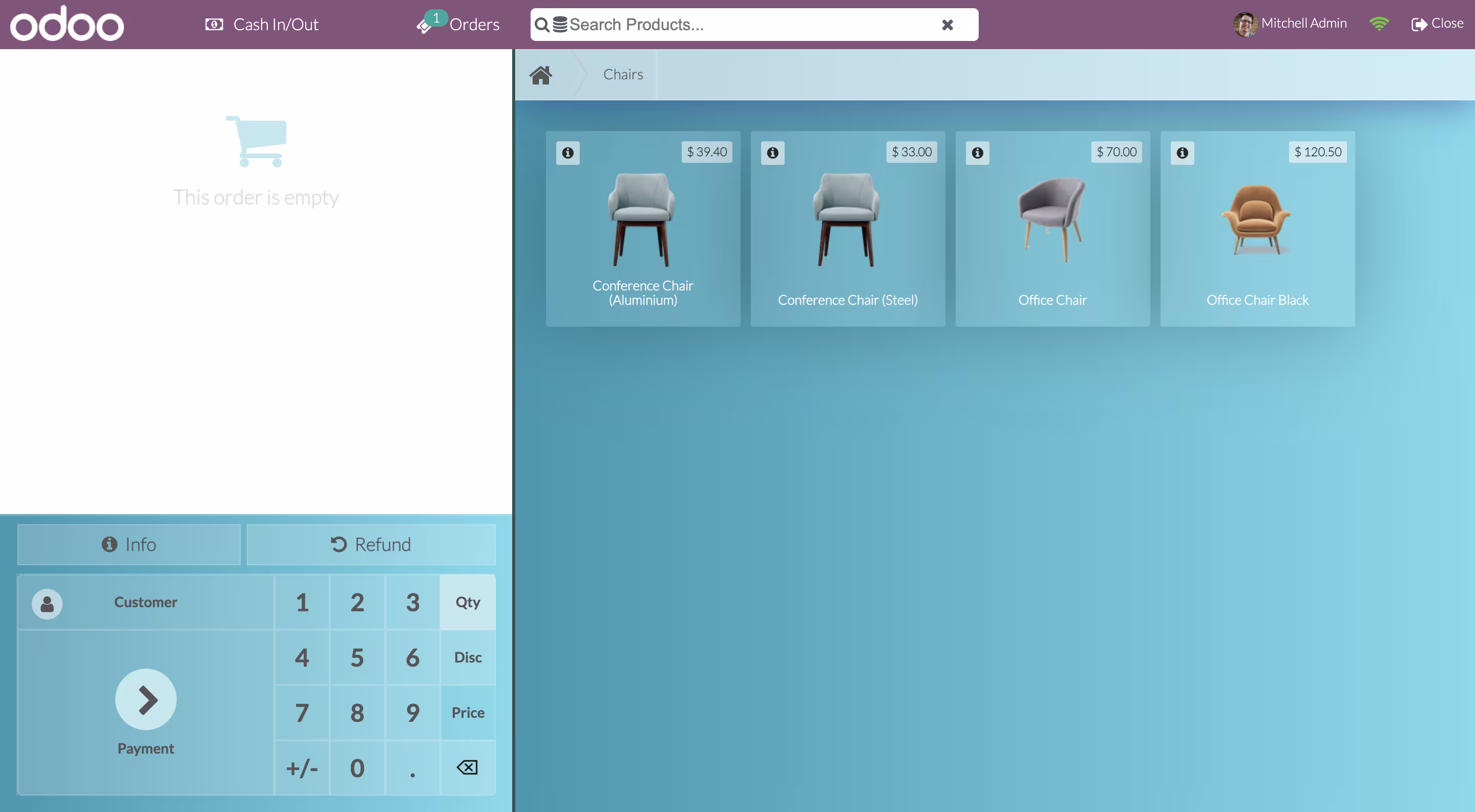 Blue Odoo POS Theme