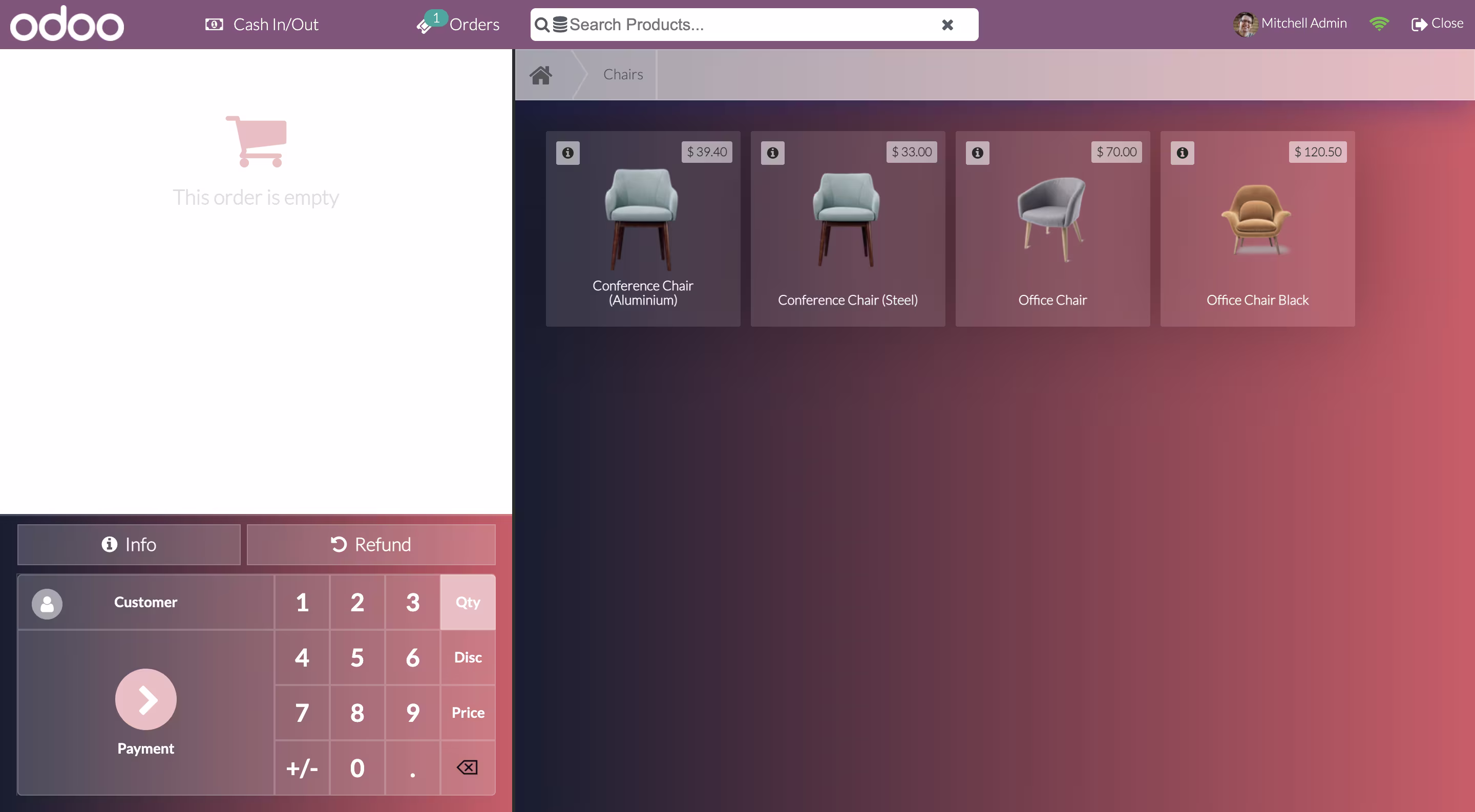 Dark Shine Odoo POS Theme