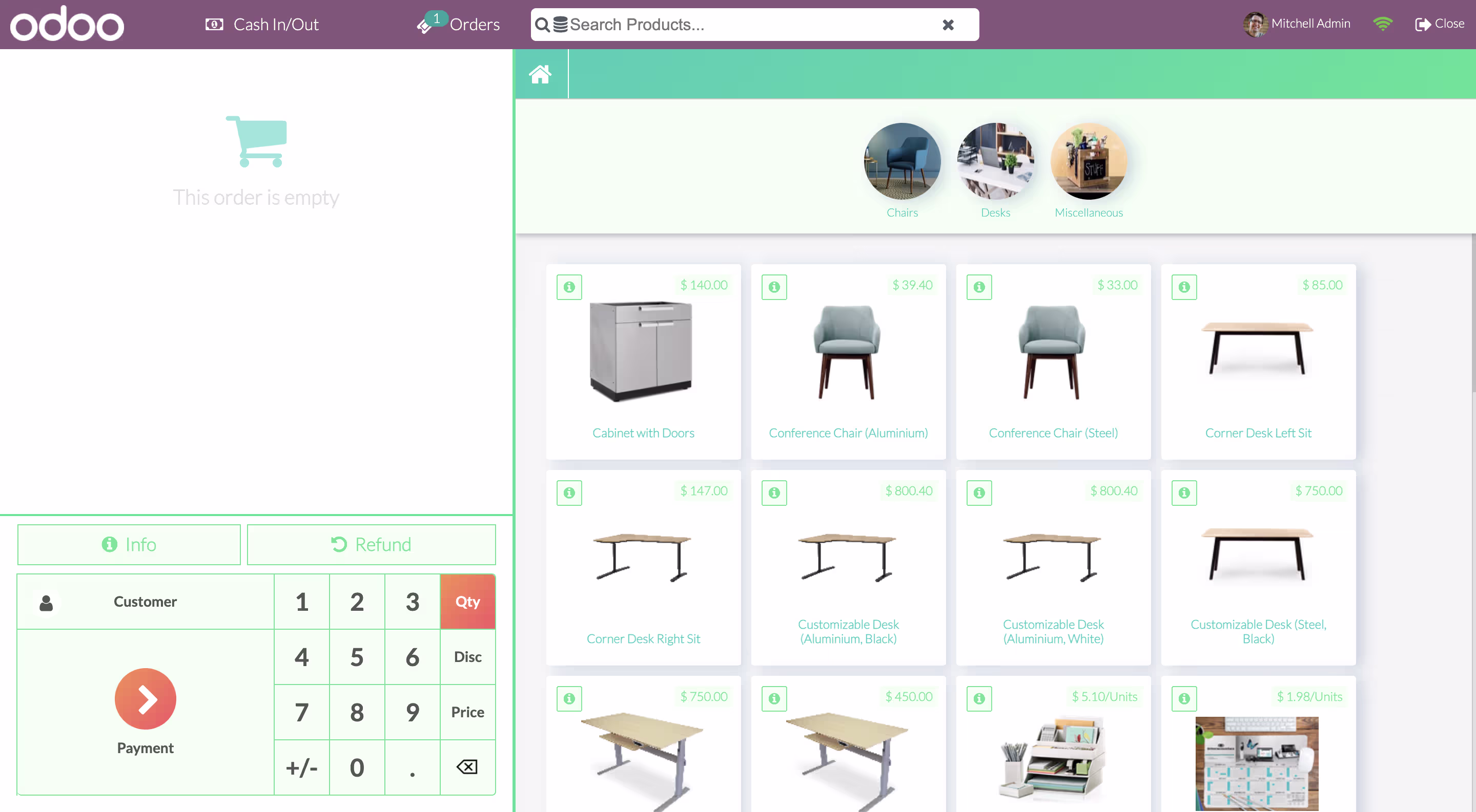 Default Odoo POS Theme