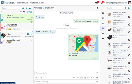 ChatRoom main view, Onvodo® WhatsApp