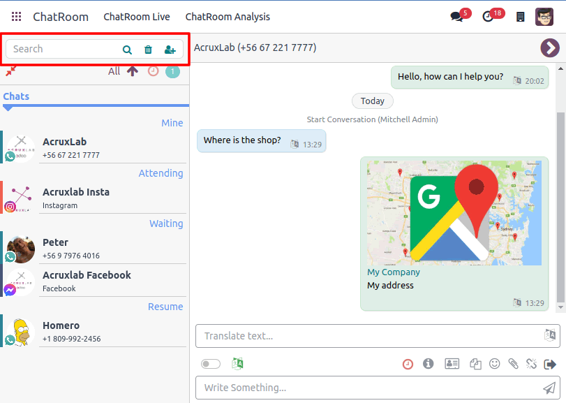 ChatRoom, Onvodo® WhatsApp Init Chat