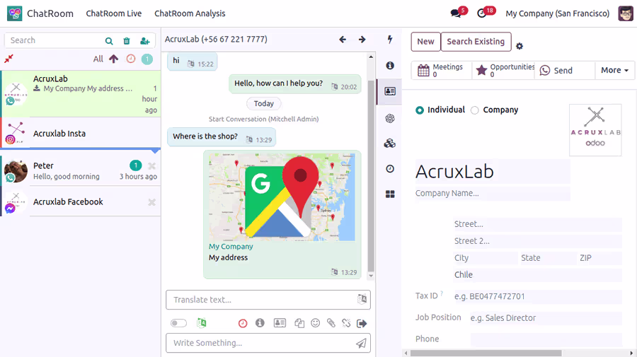ChatRoom, Onvodo® WhatsApp Partner