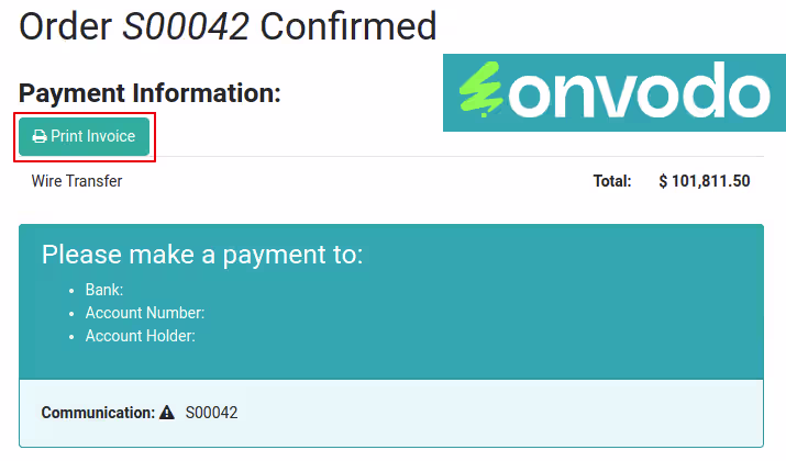 Ecommerce Shop Website Customer Invoice Print