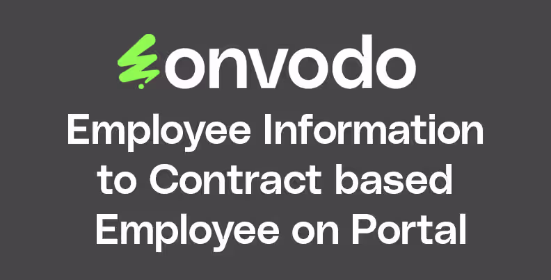 Employee Information to Contract based Employee on Portal