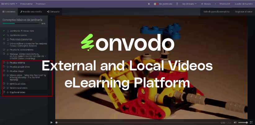 External and Local Videos - eLearning Platform