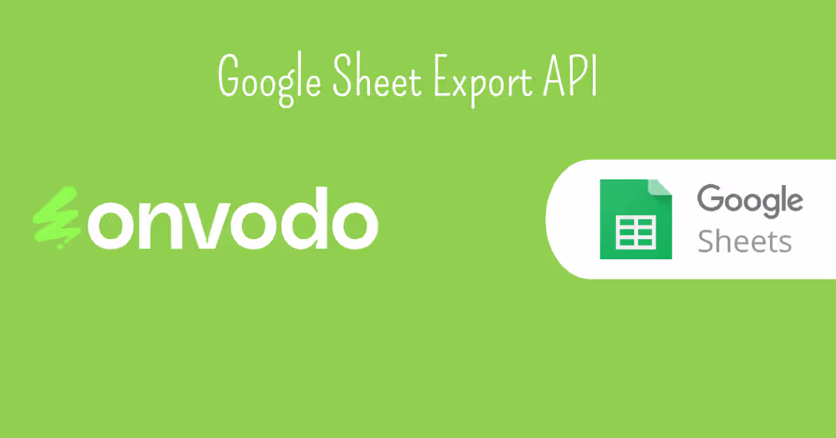 Google Sheet Export API