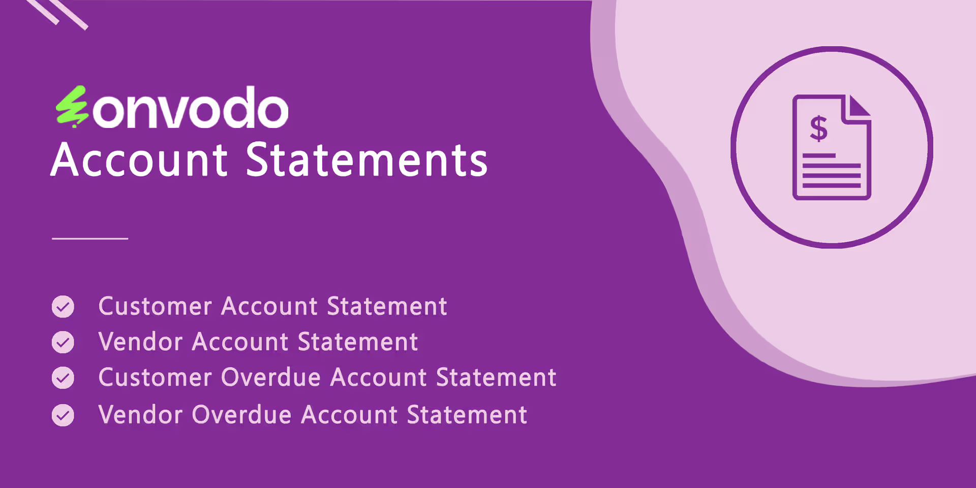 Customer Account Statement | Customer Overdue Statement | Vendor Bank Statement | Vendor Bank Overdue Statement