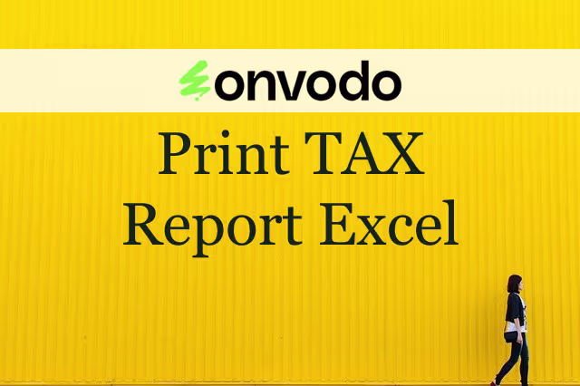 Account Tax Report - Excel