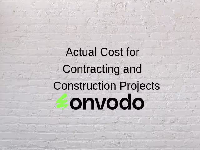 Actual Cost on Job Cost Sheet