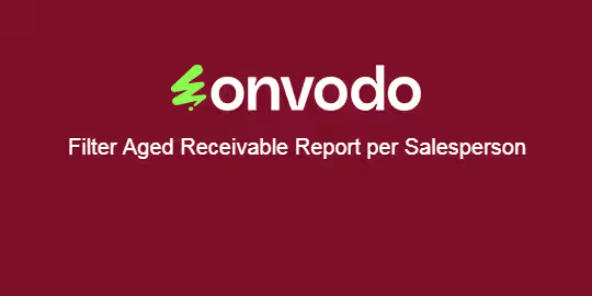 Aged Receivable Report per salesperson