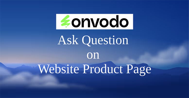 Ask Question on Website Product Page