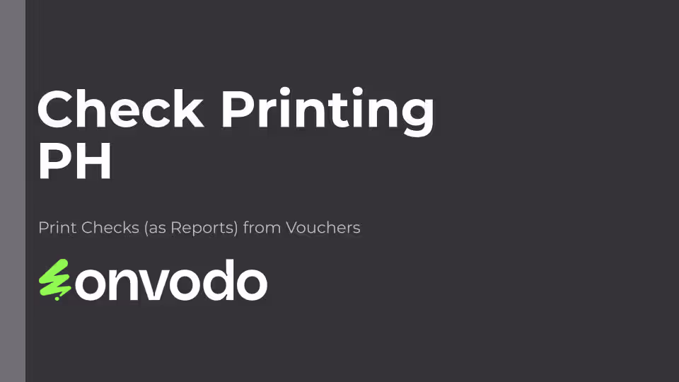 Check Printing Report PH